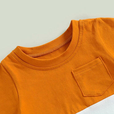 Color Block Pocket Tee Baby Set   