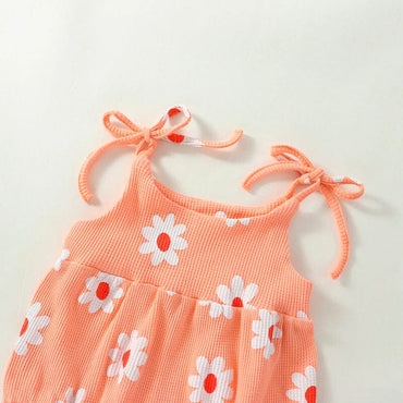 Pink Daisy Baby Romper   