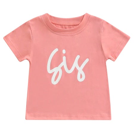 Solid Sis Toddler Tee Pink 2T 