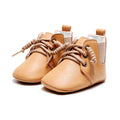 Solid Lace Up Retro Baby Boots Beige 1 