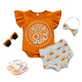 Here Comes The Sun Ruffled Baby Set   