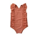 Solid Ruffled Toddler Swimsuit