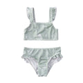 Shell Ruffled Toddler Swimsuit Green 4T 