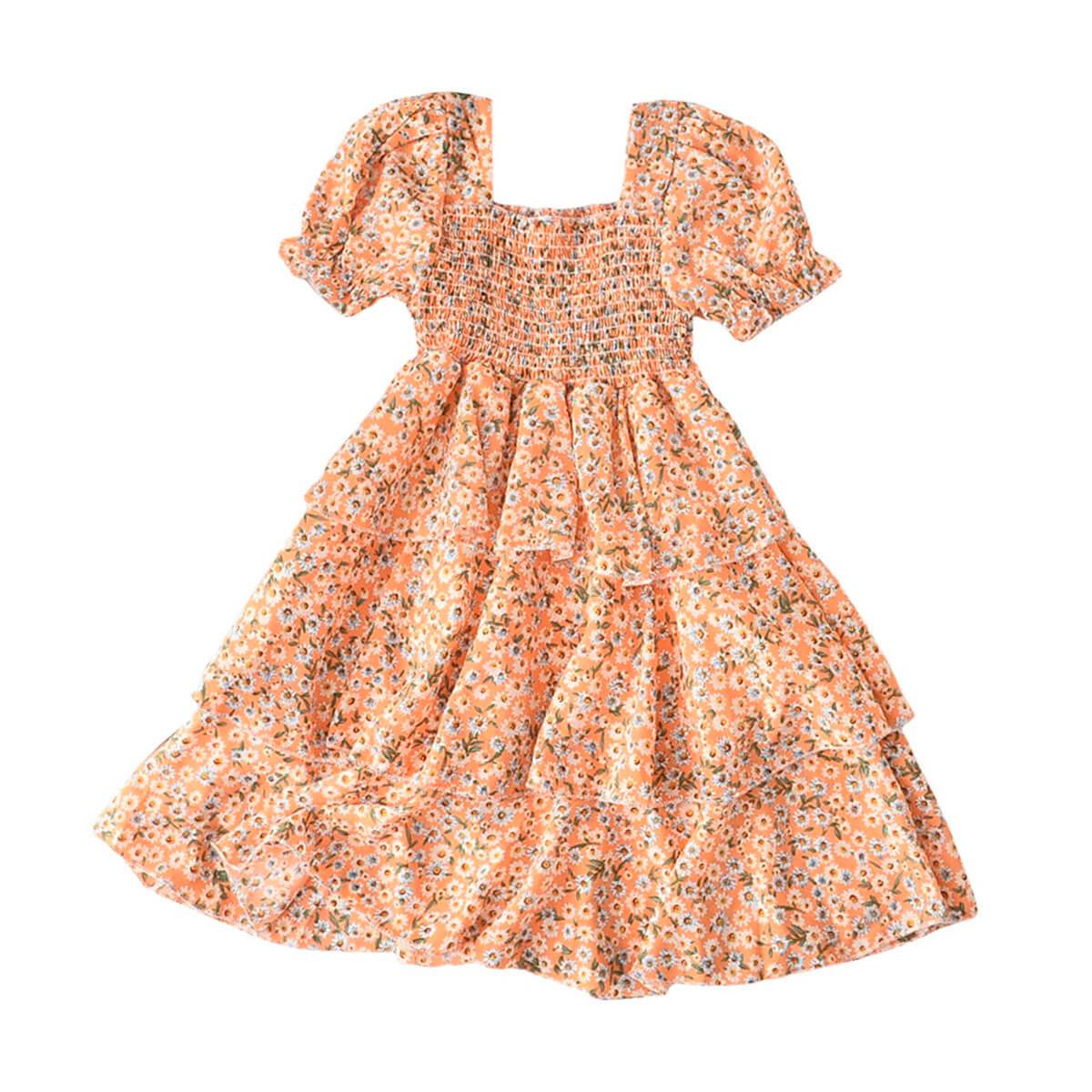 Floral Chiffon Toddler Dress   