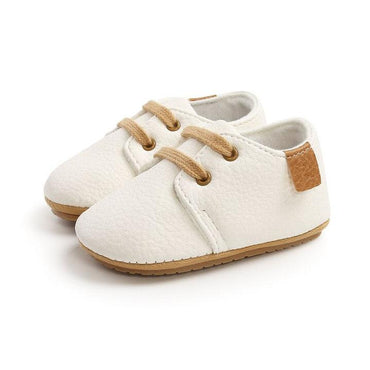 White Lace Up Baby Shoes