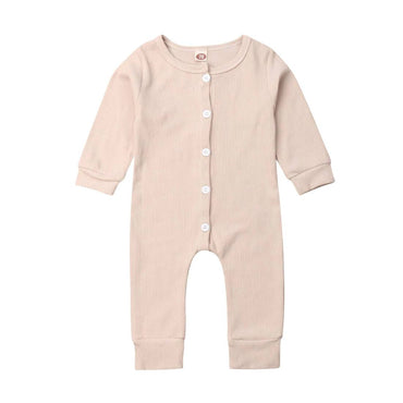 Long Sleeve Solid Jumpsuit - The Trendy Toddlers