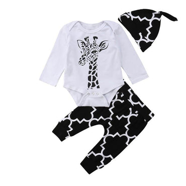 Giraffe Black and White Baby Set   