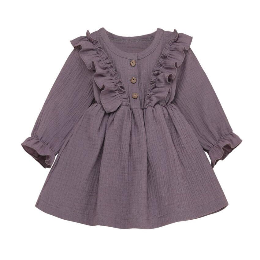 Long Sleeve Ruffled Dress - The Trendy Toddlers