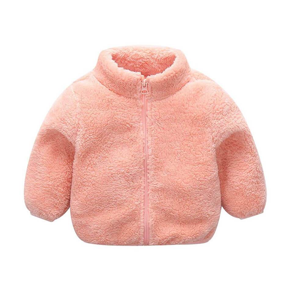 Zipper Wool Toddler Jacket Pink 5T 