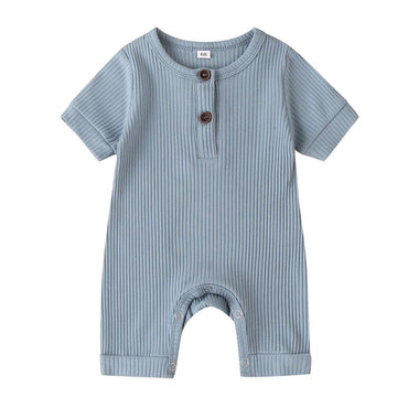 Short Sleeve Ribbed Romper - The Trendy Toddlers
