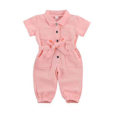 Pink Collar Toddler Jumpsuit   