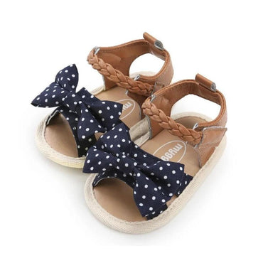 Polka Dot Bow Baby Sandals   