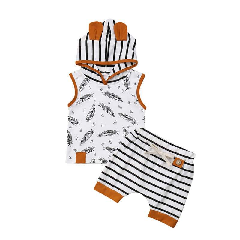 Striped Feather Set - The Trendy Toddlers