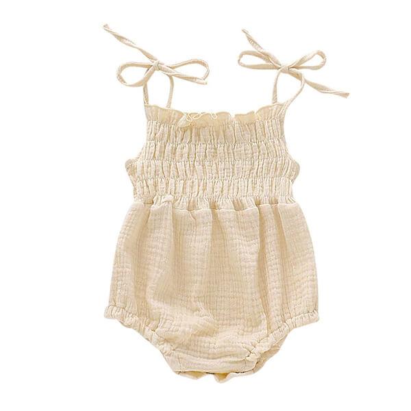 Baby Girl Ruffle Straps One Piece Romper – The Trendy Toddlers