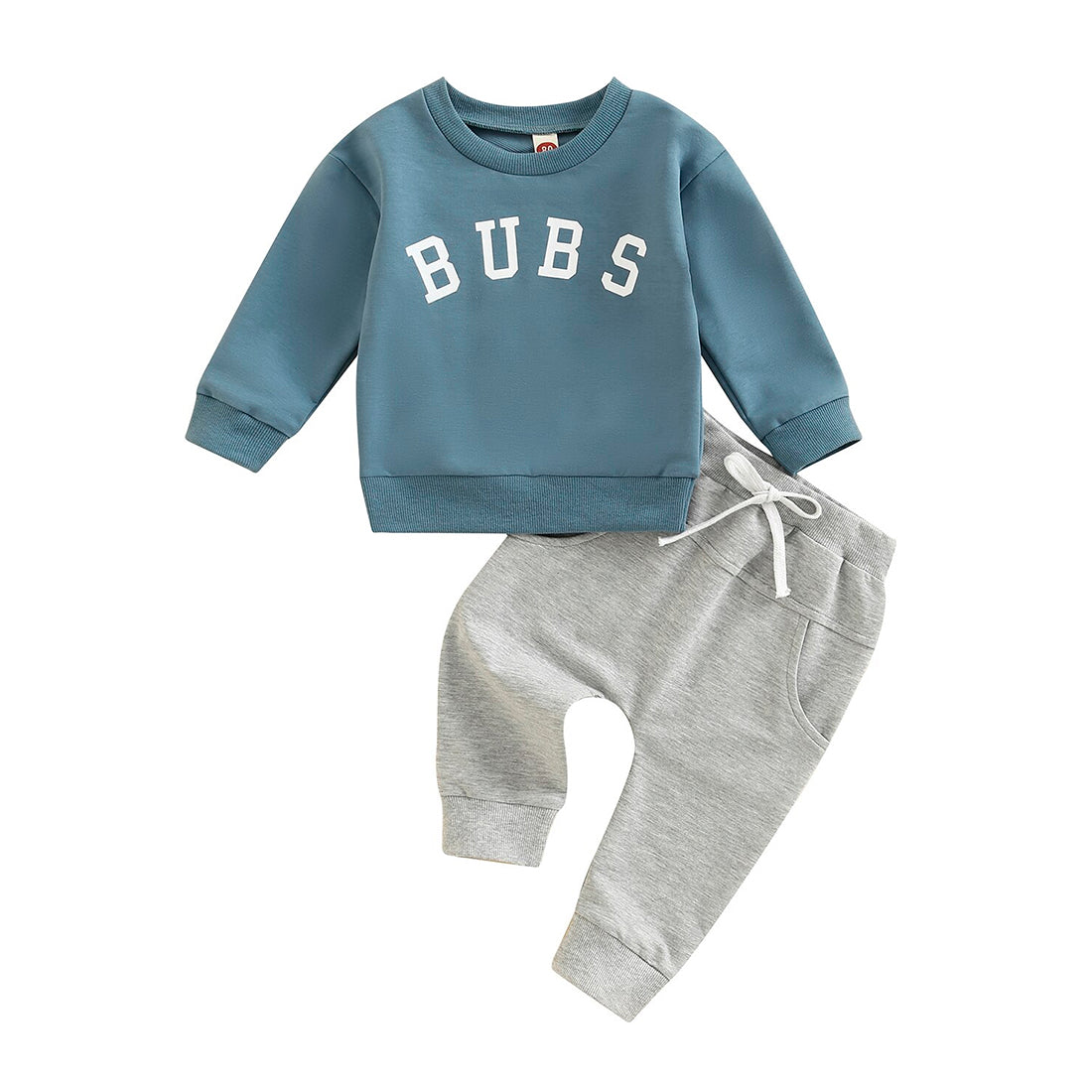 Little Boy Bubs Blue Sweatshirt 2-Piece Outfit Set – The Trendy Toddlers