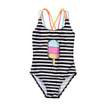 Ice Cream Striped Toddler Swimsuit