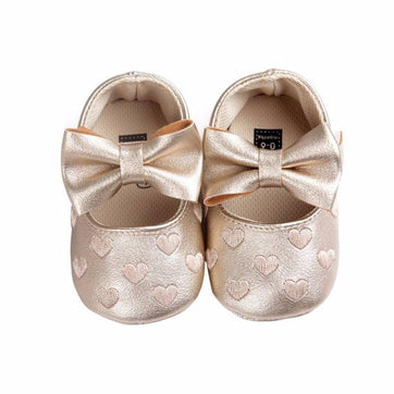 Hearts Baby Moccasins Gold 3 
