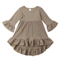 Ribbed Solid Toddler Dress