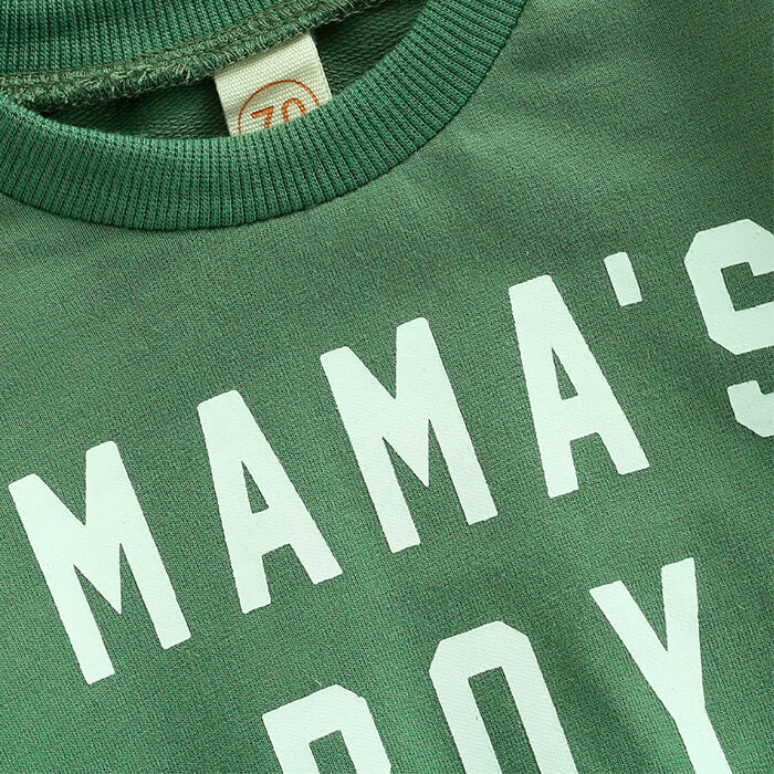 Mama's Boy Green Baby Sweatshirt