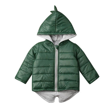 Green Dino Zipper Toddler Jacket