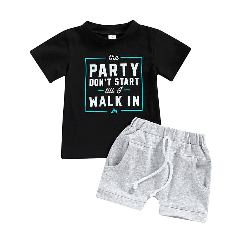 Party Maker Solid Shorts Baby Set