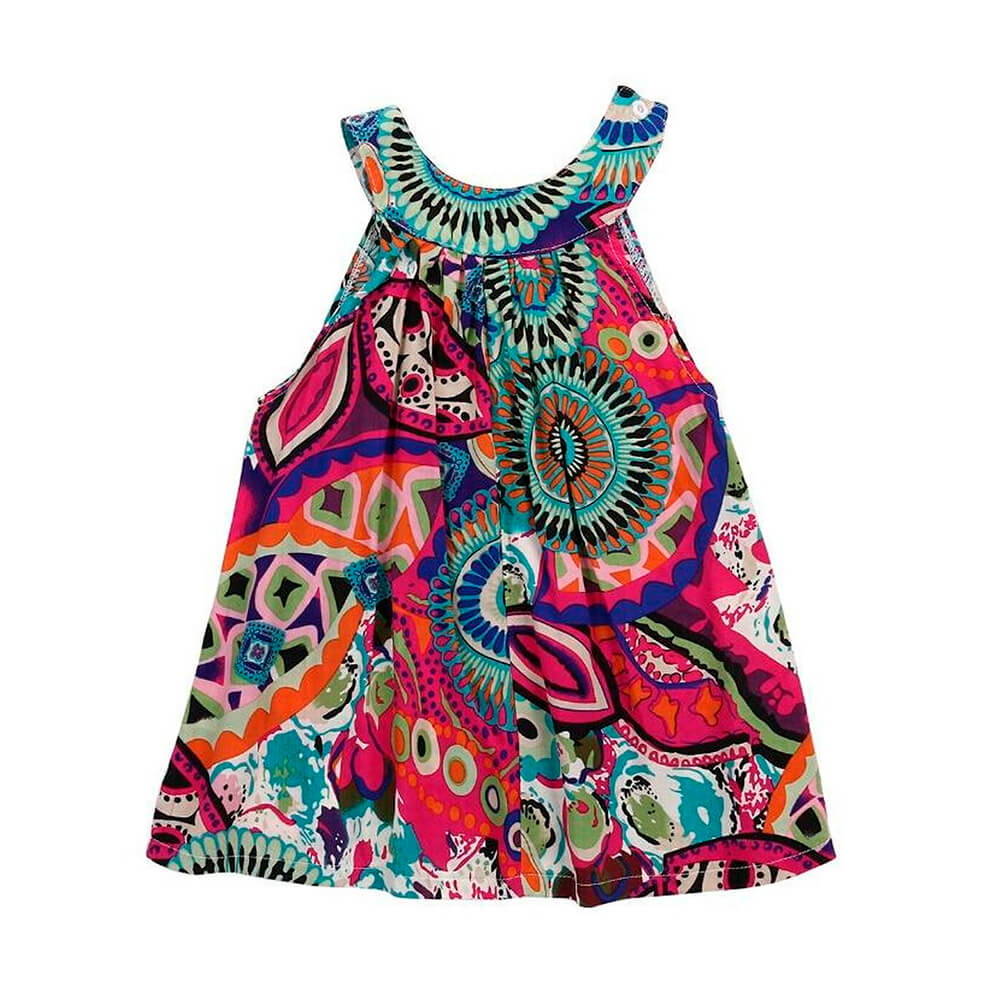 Sleeveless Boho Toddler Dress   