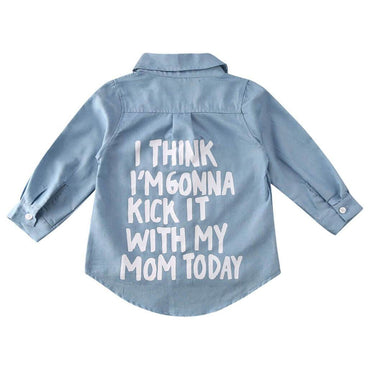 With My Mom Denim Shirt - The Trendy Toddlers