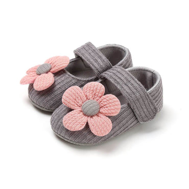 Flower Baby Shoes Gray 5 
