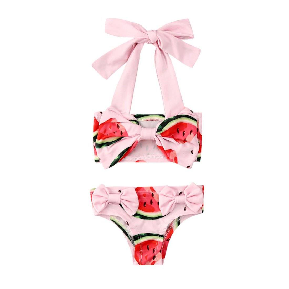 Watermelon Bows Toddler Swimsuit