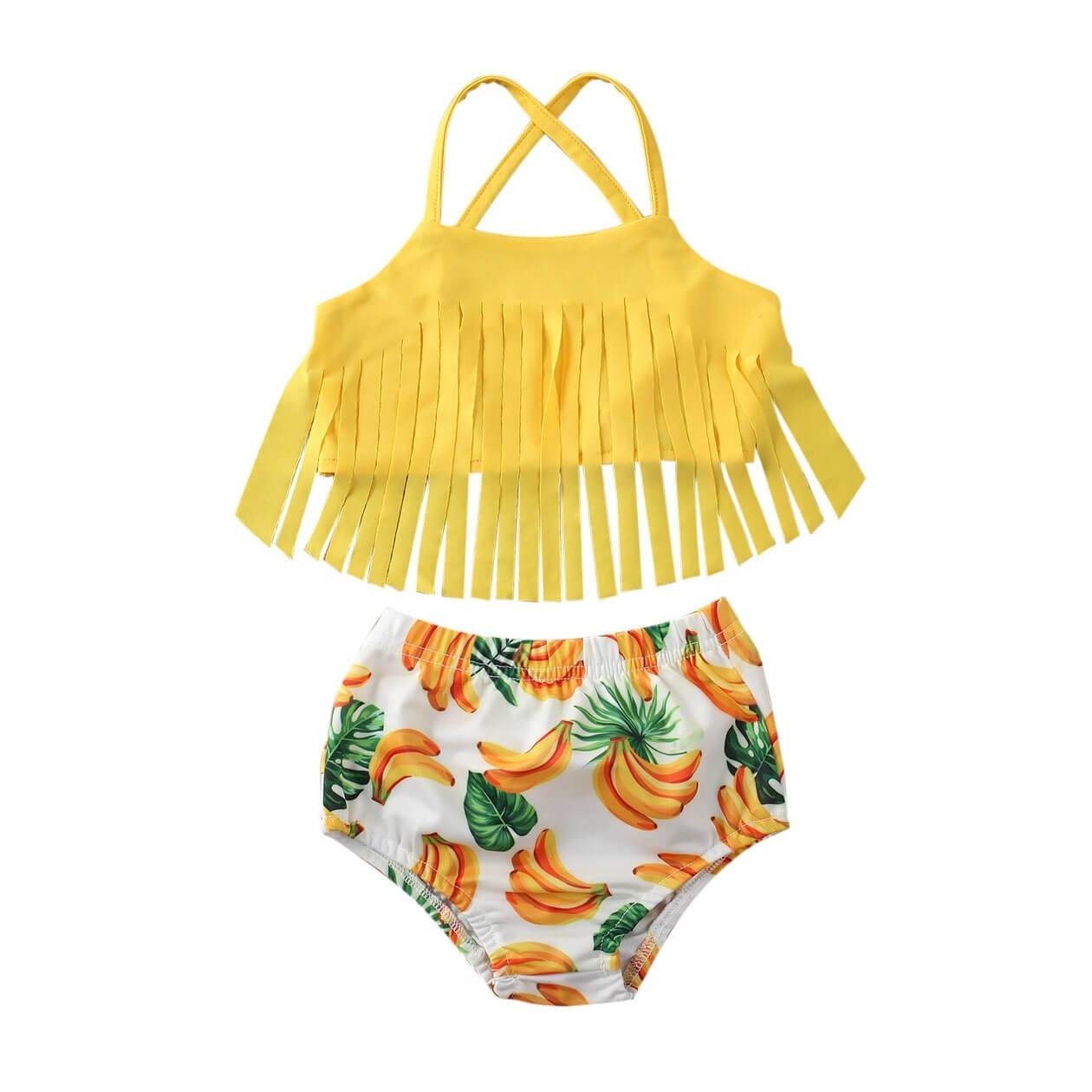 Toddler Girl Banana Tassel 2-Piece Outfit Swimsuit – The Trendy Toddlers