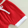 USA Sleeveless Red Shorts Baby Set   