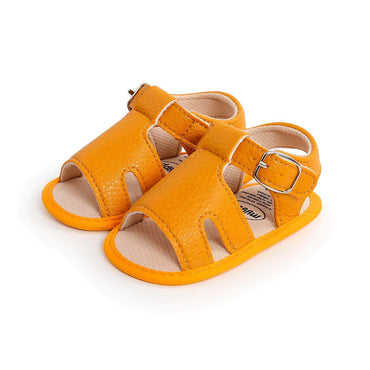 Yellow Buckle Up Baby Sandals