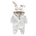 Bunny Hooded Baby Jumpsuit White 12-18 M 