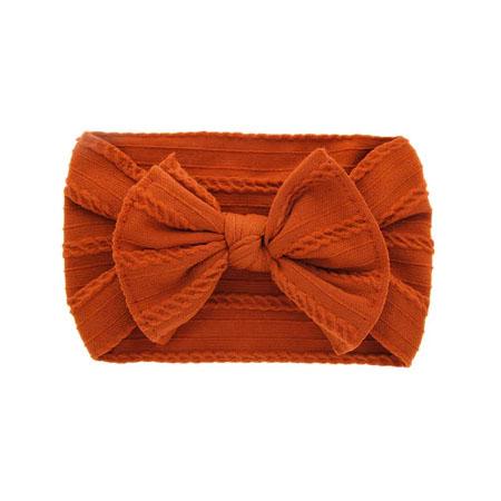 Bow Solid Headband Burnt Orange  