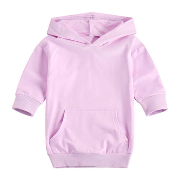 Oversized Solid Toddler Hoodie Purple 2T 