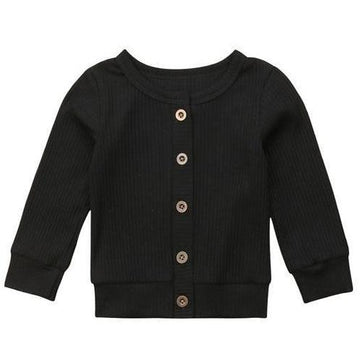 Knitted Baby Cardigan Black 18-24 M 