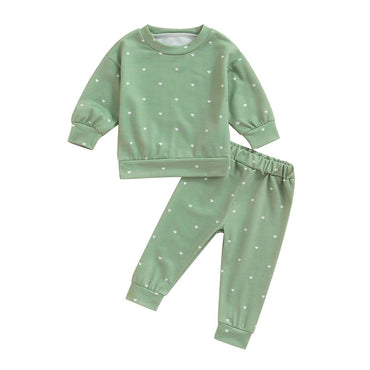 Pistachio Hearts Baby Pajama Set