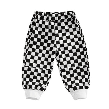 Checkered Toddler Pants Black 18-24 M 