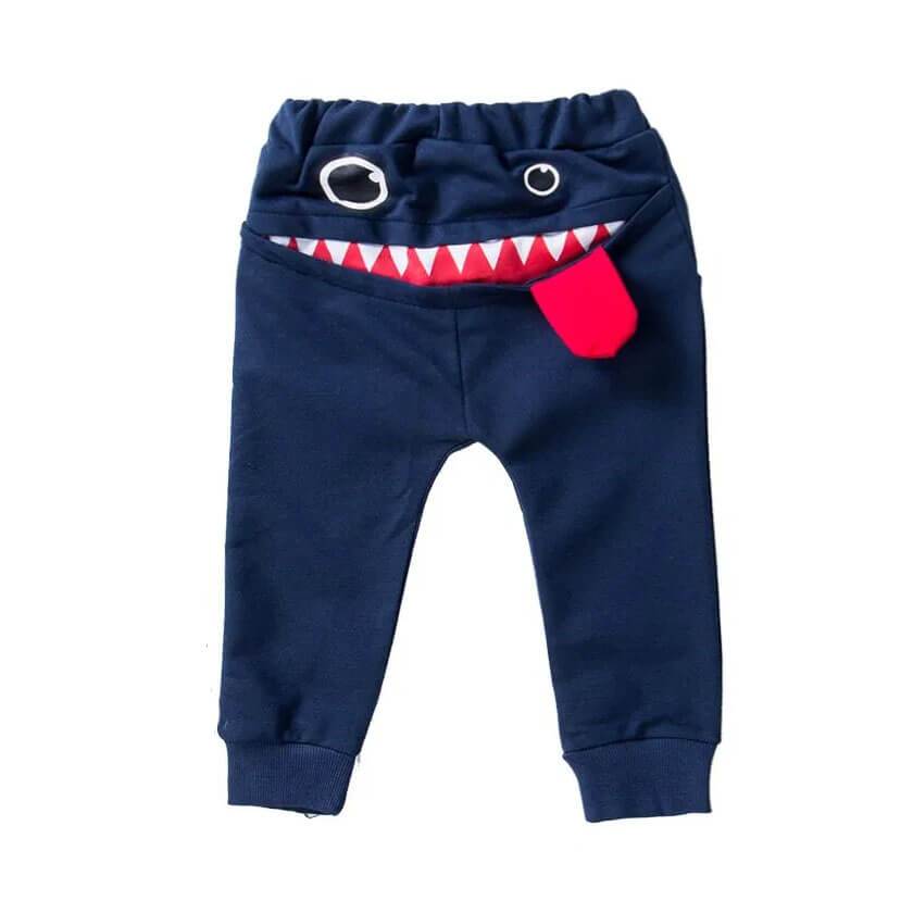 Dark Blue Monster Toddler Pants   