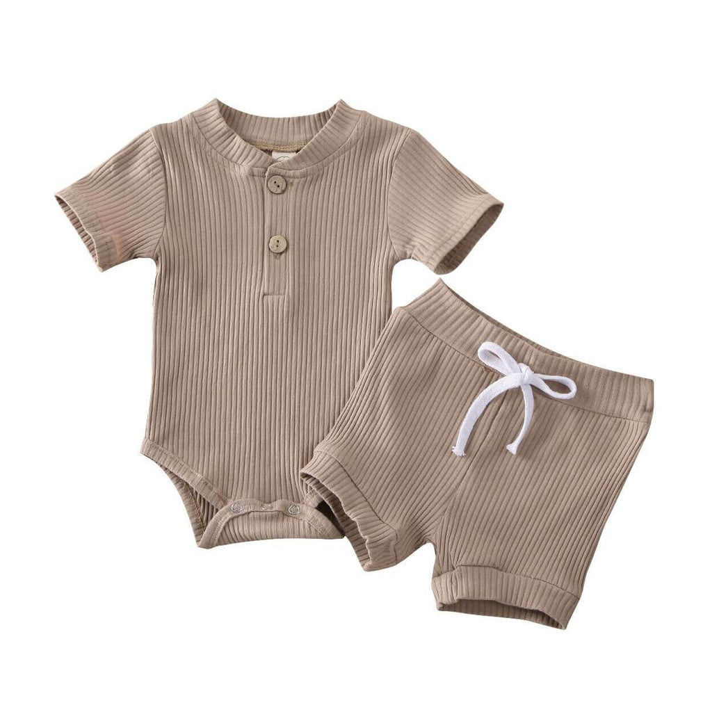Baby Boy Ribbed Button 2-Piece Basic Set – The Trendy Toddlers
