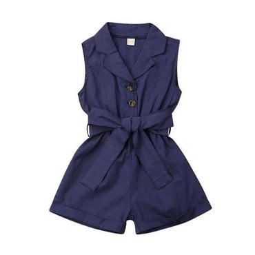 Button Down Collar Romper - The Trendy Toddlers