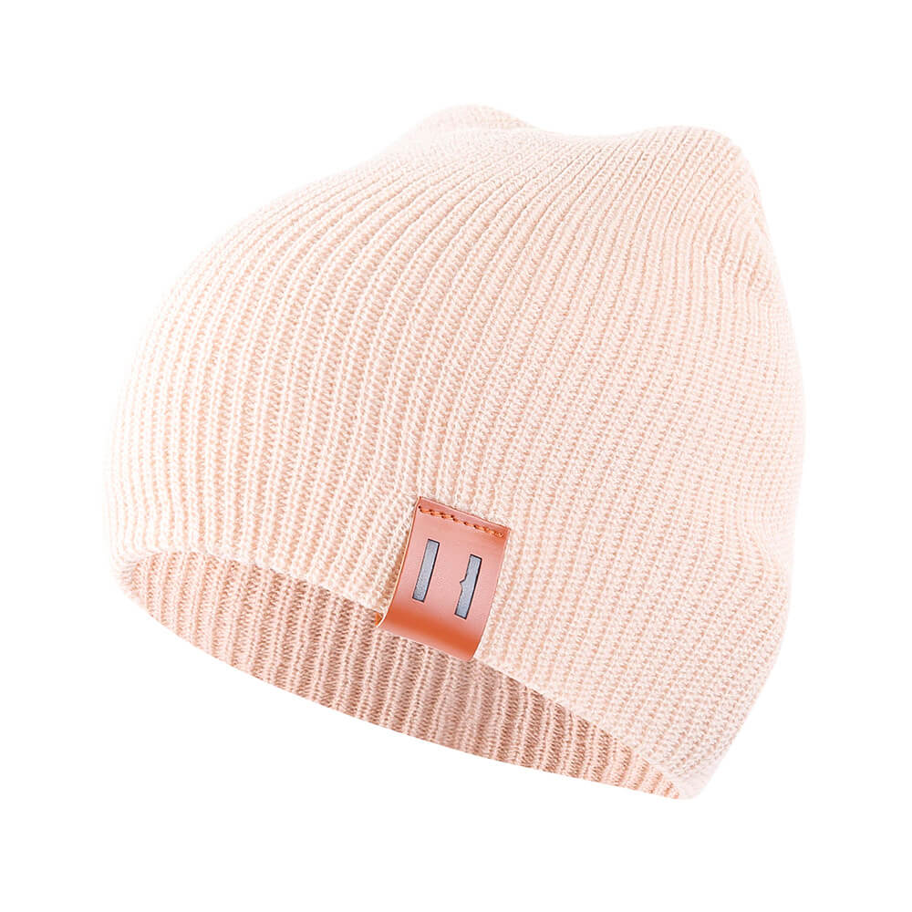 Solid Knitted Beanie Beige  