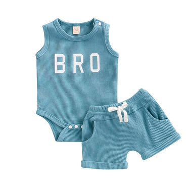 Bro Solid Sleeveless Baby Set