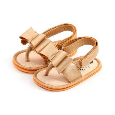Solid Butterfly Baby Sandals Gold 5 