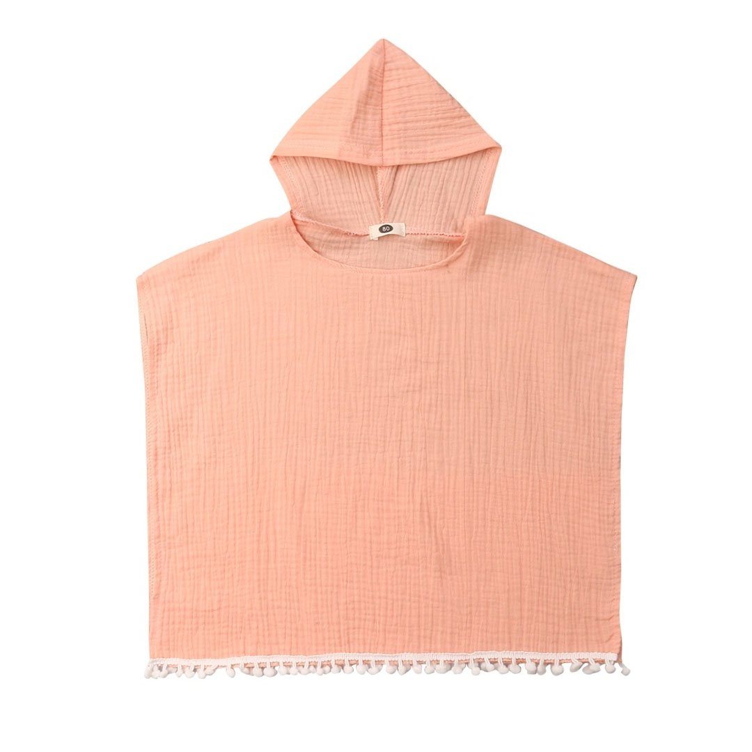 Solid Hooded Toddler Cover-Up Pink 4T 