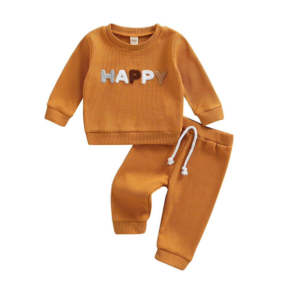 Unisex Baby Happy Waffle 2-Piece Clothing Set – The Trendy Toddlers