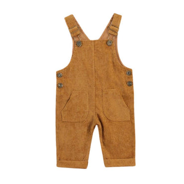 Solid Corduroy Baby Jumpsuit Brown 9-12 M 