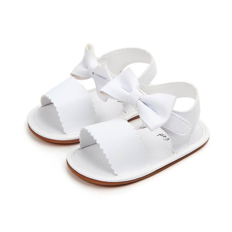 Princess Bowknot Baby Sandals White 5 