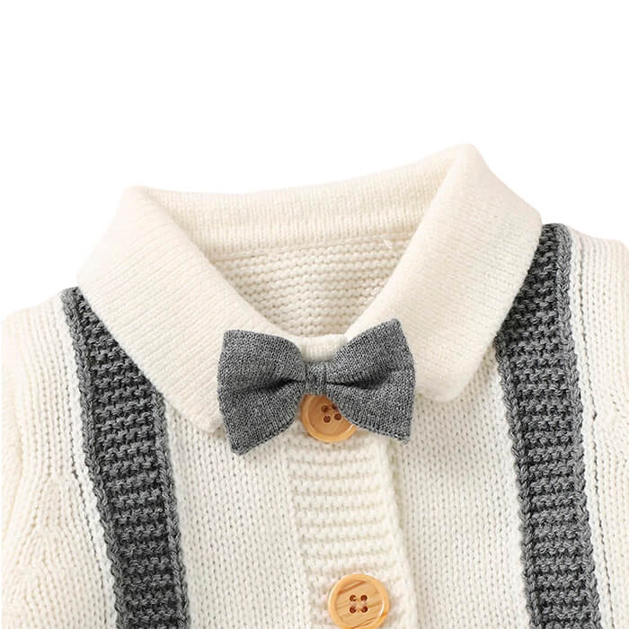 Gentleman Knitted Baby Jumpsuit   