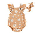 Floral Waffle Baby Romper